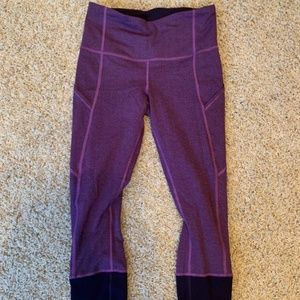 Rare Lululemon High Waisted Knit Plum Leggings